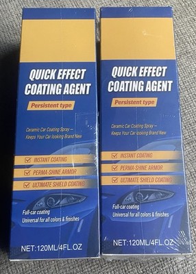 2 BTLS. Universal Ceramic Car Coating Spray,quick Effect Car Coating Agent. 4oz.