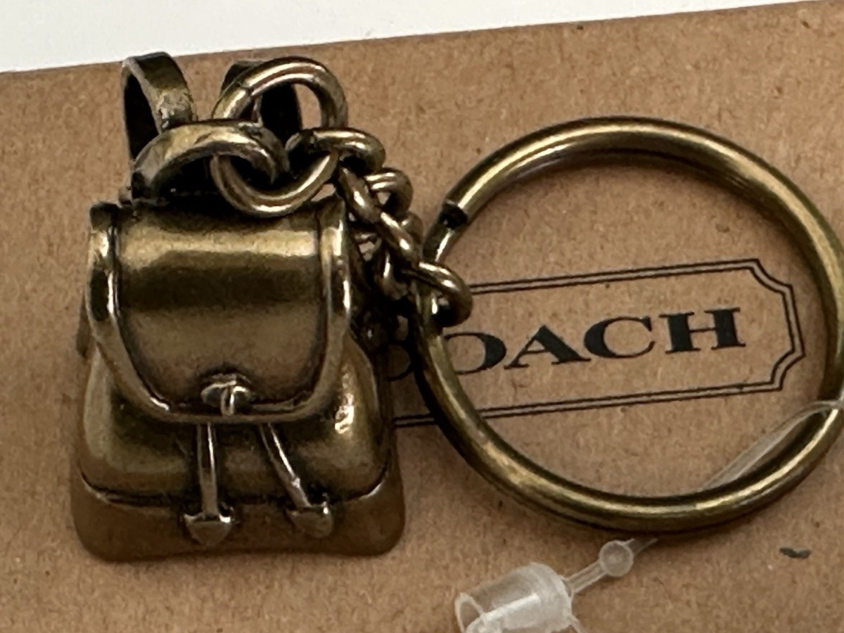 NWT COACH VINTAGE BRASS DAYPACK KEY FOB ORIGINAL BOX 7102 | eBay