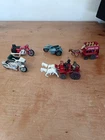 Joblot Vintage Diecast Motorbikes Horse And Carts. Matchbox Lesney Corgi