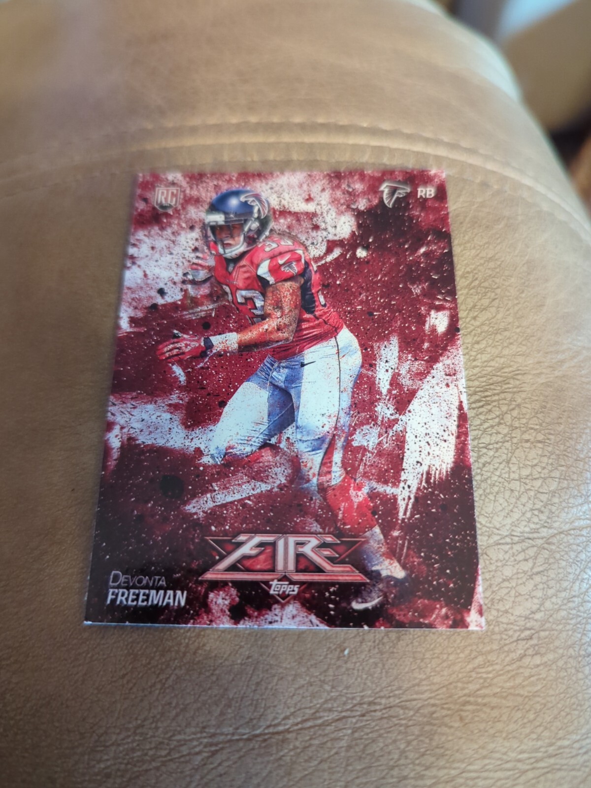 2014 Topps Fire Football Card #147 Devonta Freeman Rookie