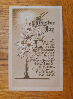 Postcard Easter Day Let All Things Seen and Unseen Posted