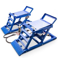 2 Stück Hydraulik Auffahrrampen Radheber Höhenverstellbar Wartungsrampe BITUXX