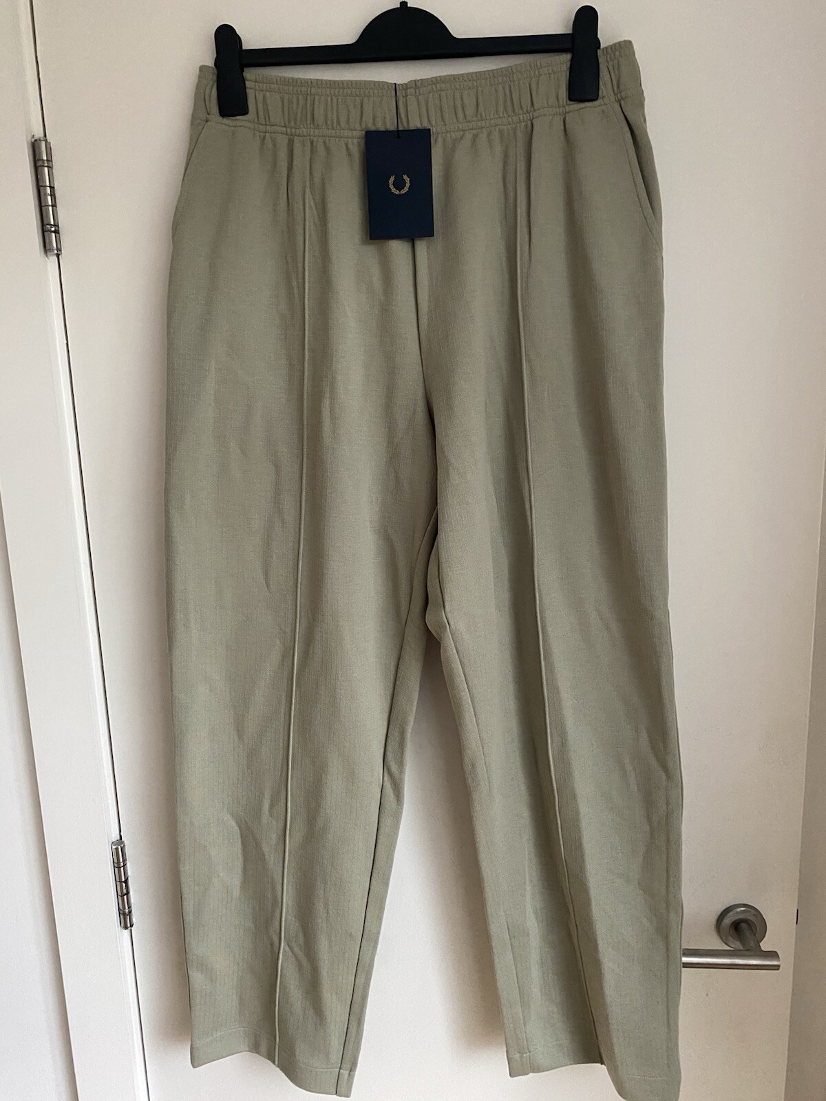 Fred Perry Rip stop Tricot Trousers Size Large Sea Green Joggers BNWT