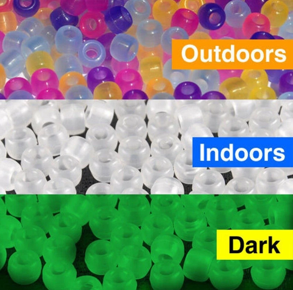 100x Colour Changing Glow in the Dark UV Magic Pony Beads - Image 2 of 4