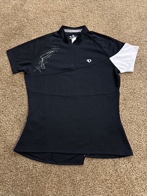Pearl Izumi Women's Cycling Jersey Size Large 1/4 Zip Black