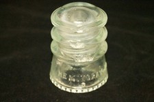 Hemingray 10 Made in USA Clear Glass Insulator Telephone Pole Railroad