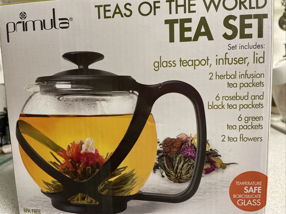 Primula Brand Tea Pot 40oz Glass Tea Pot With Loose Tea Strainer Microwaveable - Image 2 of 4