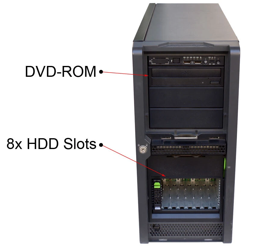 FUJITSU TX140 S1 SERVER INTEL XEON E3-1270 3,5GHz 8GB 500GB DVD-ROM WIN 7 M1004 - Bild 2 von 4