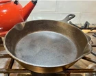 Griswold #6 Cast Iron Skillet, 699 Small Logo, Flat Bottom, Erie, PA, 1940-1957