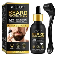 Beard Growth oil Kit with Derma Roller – Boost Hair & Beard Growth Naturally Oil