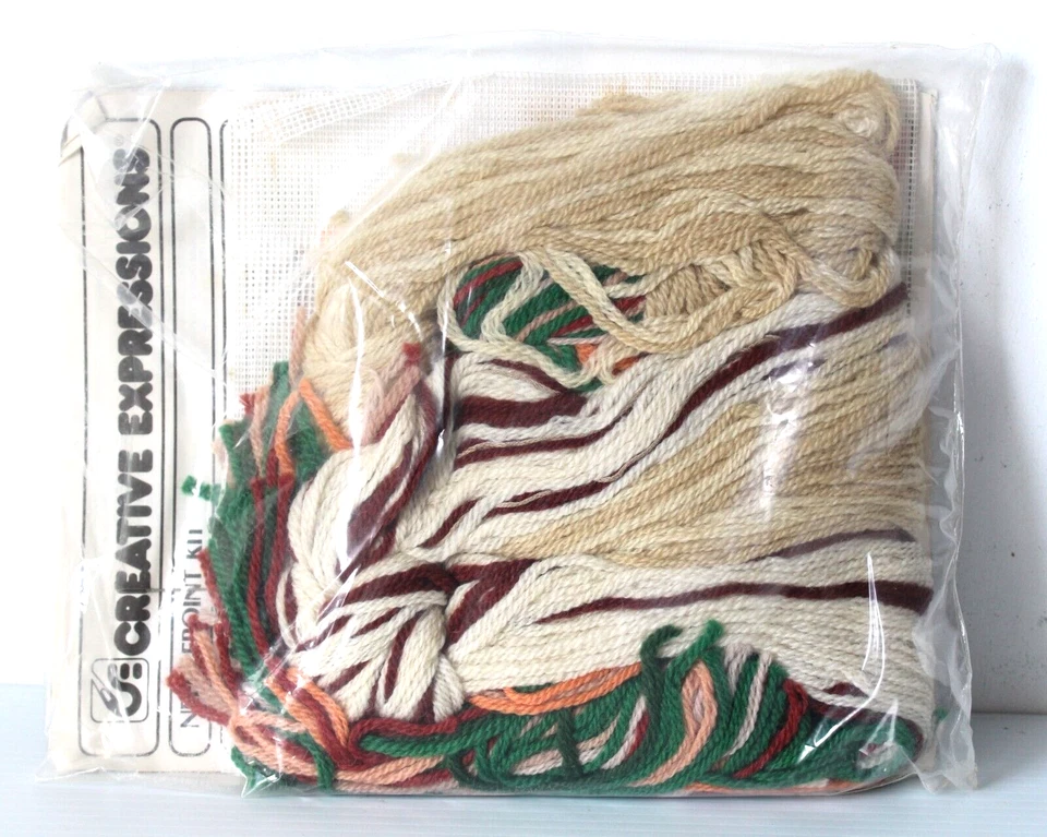 New Flowering Cactus 14" x 14" Needlepoint Kit #3817 Creative Expressions 1982 - Image 4 of 4