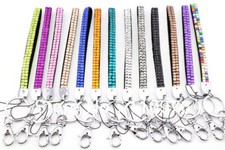 Set of 10: Rhinestone Bling Crystal Cell Phone Holder Key Chain Wristlet Lanyard