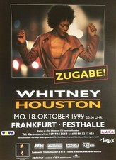 WHITNEY HOUSTON 1999 FRANKFURT - orig. Concert Poster - Konzert Plakat A0 Art.4