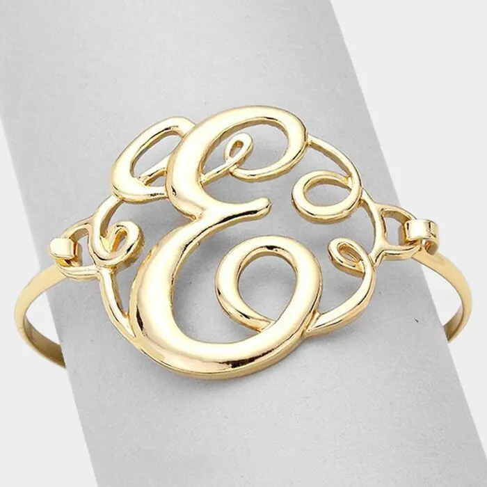 Script initial best sale bracelet