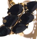 10k yellow gold pear shape Sapphire cluster ring 5.1g size 8 3/4 — photo 4