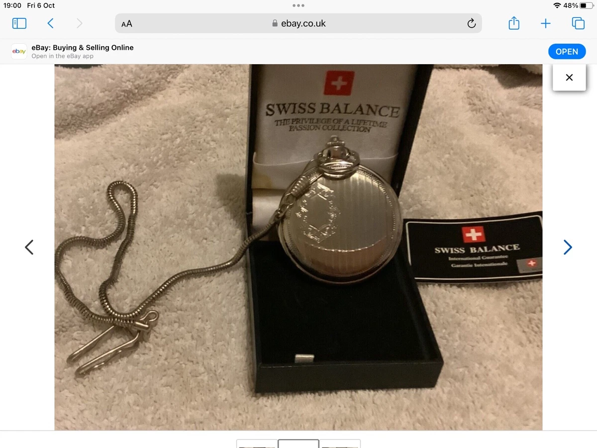 Swiss balance pocket watch sale
