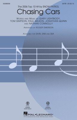 Chasing Cars Pop Choral Series SATB Snow Patrol