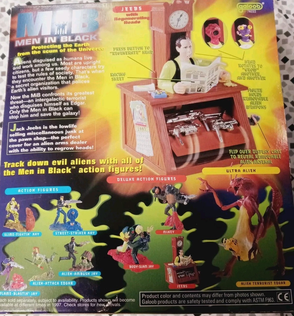 Men In Black Jeebs with Regenerating Heads 1997 Galoob Men In Black Jeebs with Regenerating Heads 1997 Galoob