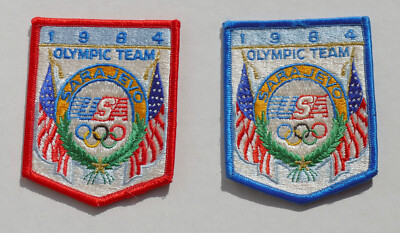 set of 2 - 1984 Sarajevo winter olympic games USA Team uniform patches - mint