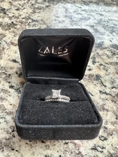 1.01 CT EGL Certified Natural Diamond Engagement & Wedding Ring 14K White Gold