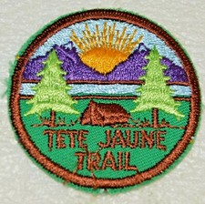 Tete Jaune Trail District Circular Orange Sun Boy Scout Badge Canadian Abt2c