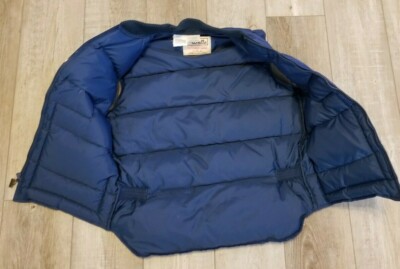 Vintage Mens Walls Blue Puffer Vest Blizzard Pruf ~ Goose Down Sz