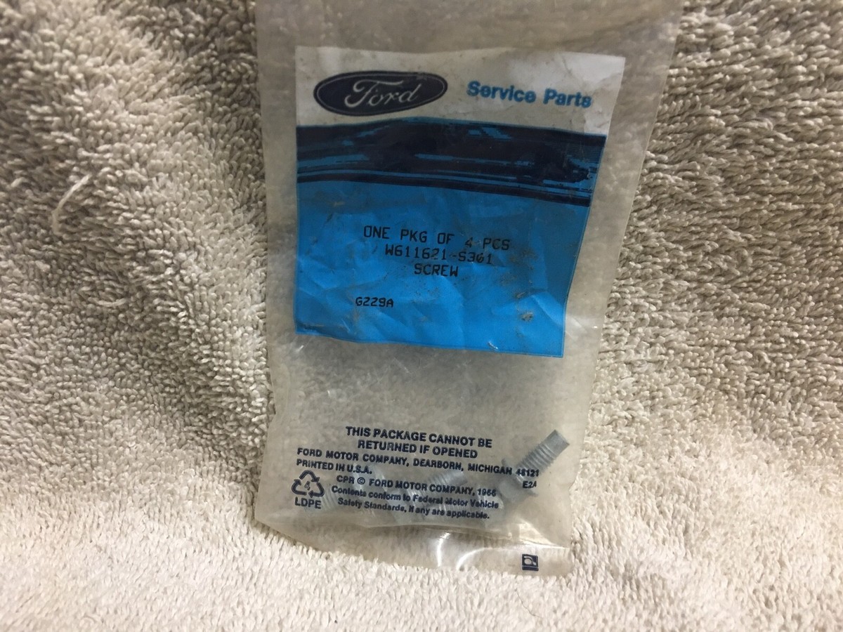 NOS OEM FORD W611621-S301 SCREWS 1 PACKAGE OF 4 | eBay 