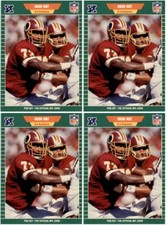(4) 1989 Pro Set #432 Mark May RC Washington Redskins Card Lot