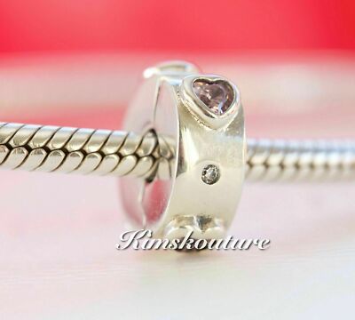 Authentic Sterling Silver Explosion of Love Clip Fancy Fuchsia Pink CZ 796591FPC