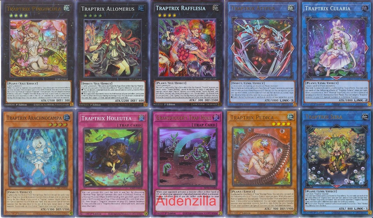 Yugioh Traptrix Deck - Rafflesia Sera Trap Hole Pudica Holeutea  Traptantalizing