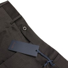 Zanella NWT Dress Pants Size 36 US Devon In Solid Brown 100 Wool