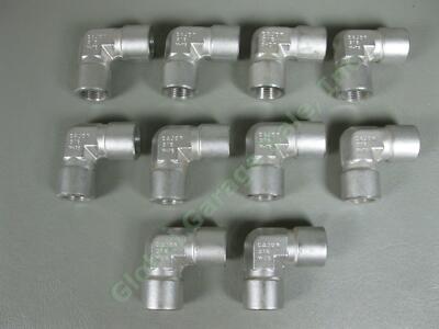 10 Cajun-316 3/8'' Female 90° Degree Stainless Steel Elbow Lot SS M-76 Fitting NR