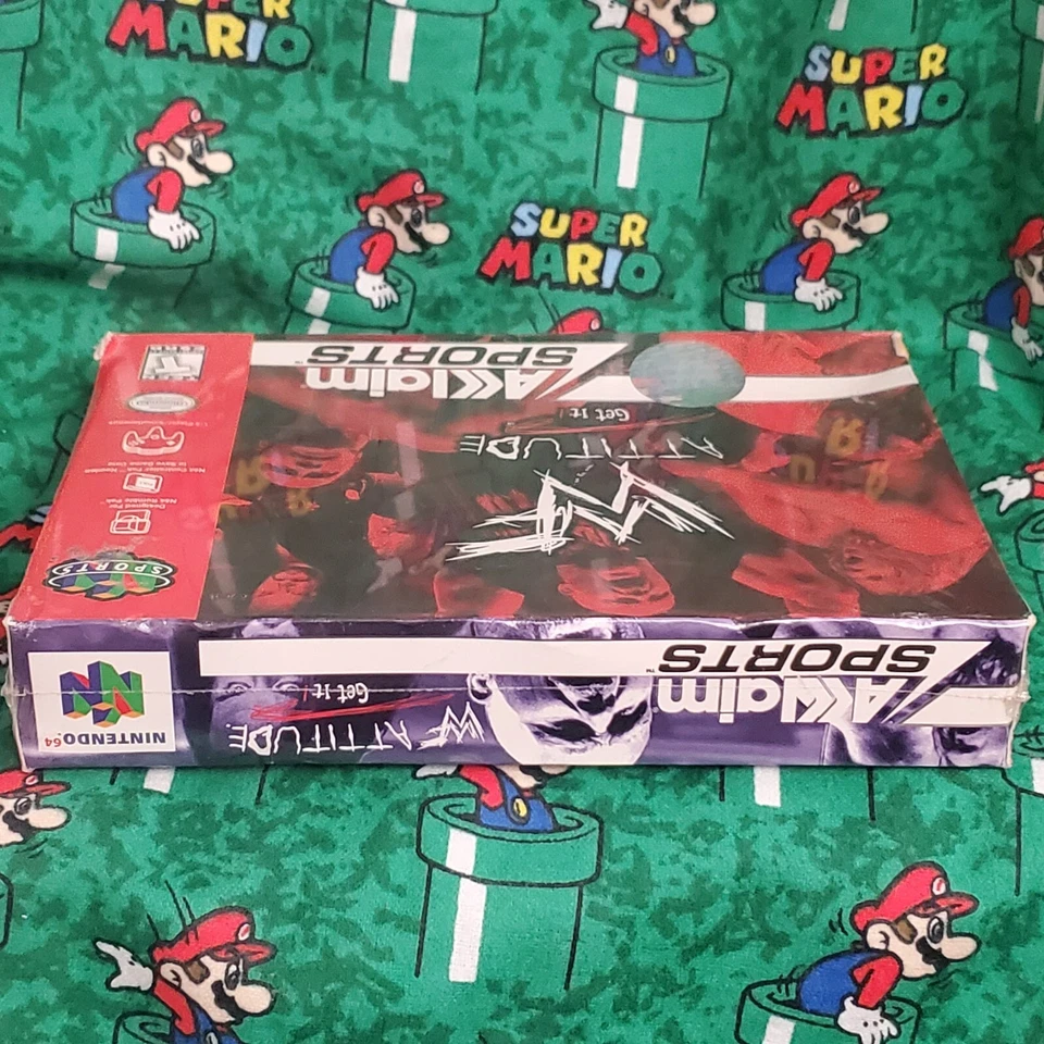 WWF Attitude Nintendo 64 N64 New Sealed Rewrap Store Display - Image 4 of 4