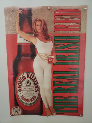 George Killian's Lager The Real Irish Red Beer Poster Sexy Pinup Man Cave Garage