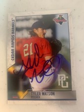 Tyler Watson 2021 Signed Card Cedar Rapids Kernels Team Card Got In Person