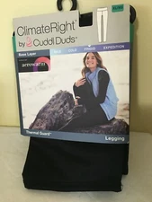 Climate Right Cuddl Duds Women Thermal Guard Leggings Black many sizes