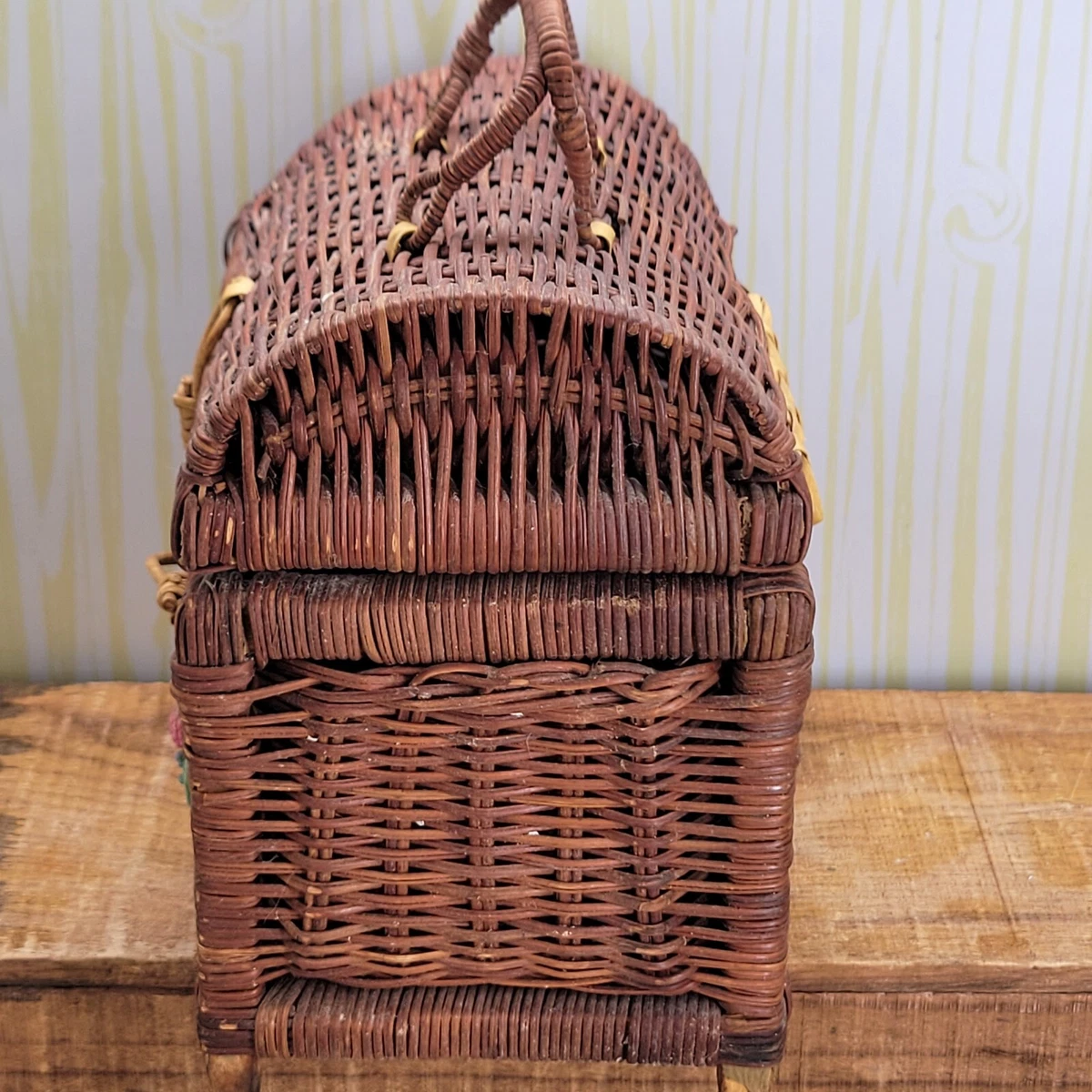 Vintage wicker basket purse sale