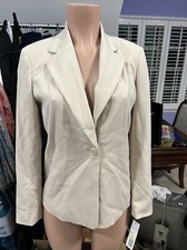 RAFAELLA FORM FUNCTION WOMENS BEIGE BLAZER SIZE 4 NWT.