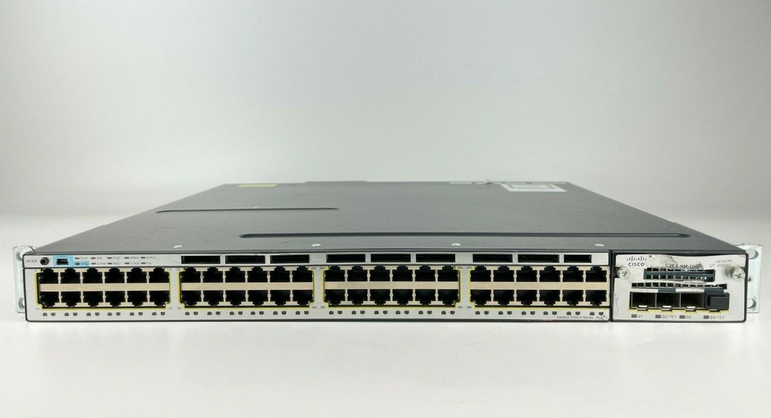 NEW before selling Cisco WS-C3750X-48PF-S 1 x supp C3KX-NM-10G low-pricing Dual power