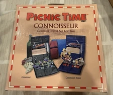 Picnic Time Connoisseur - Travel Set for 2 - Black