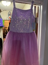 Cat and Jack  Girls Dress Size XL14 Brand New With Tags Pink With Some Purple