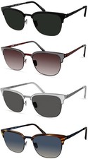 Modo HCD Polarized Slim Titanium Brow-line Sunglasses - MS460S - Japan