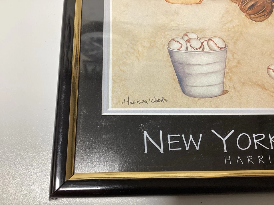 Vintage Mike Piazza e Bernie Williams Harrison Woods Emoldurado - Imagem 2 de 4