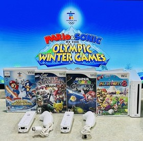 Nintendo Wii, Bundle RVL-001(USA) W/4 Games, Remotes & Cables: Tested!