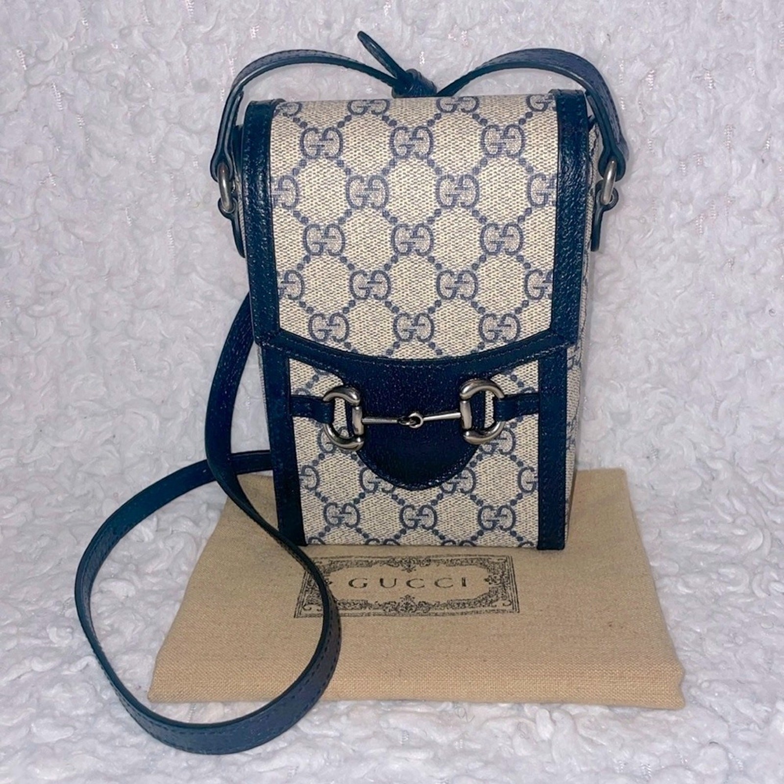 Gucci 1955 Horsebit Mini Rectangle Crossbody GG S… - image 1