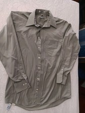 Geoffrey Beene Wrinkle Free Men's M Button Up Dress Shirt Gray 15.5 34/35