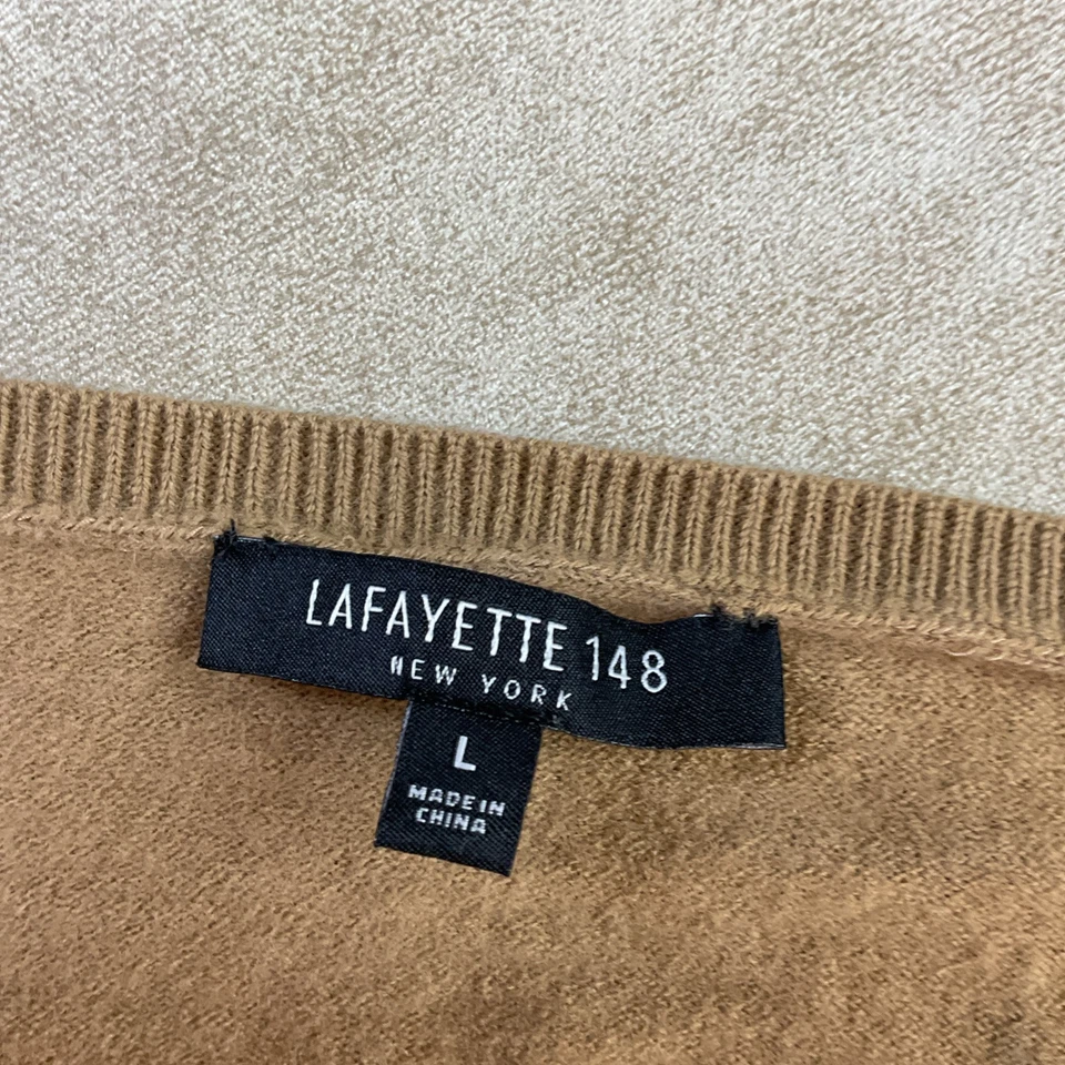 Top Lafayette 148 100 % lana tejido sin mangas capa camisa marrón mujer talla L Foto 2 de 4