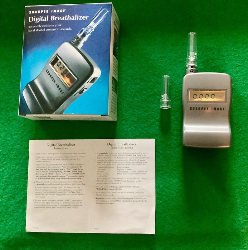 Sharper Image Digital Breathalizer New With New Battery Has Been In Storage