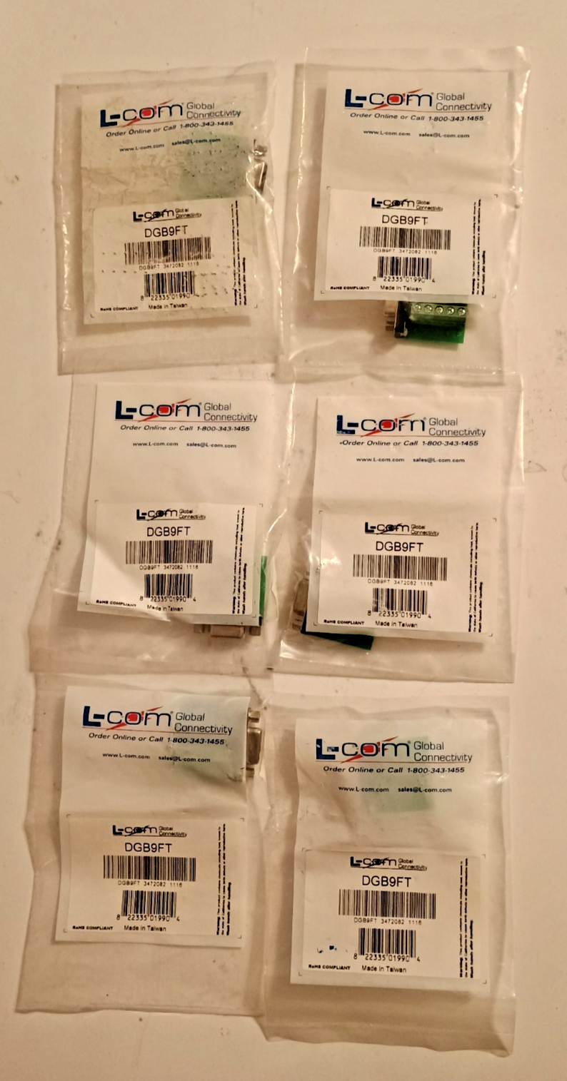 Db9ft L-com Db9 Female Connector for Field Termination DGB9FT for sale online ...