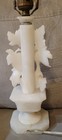 1920s carved leaves, bird and grape alabaster lamp — photo 6